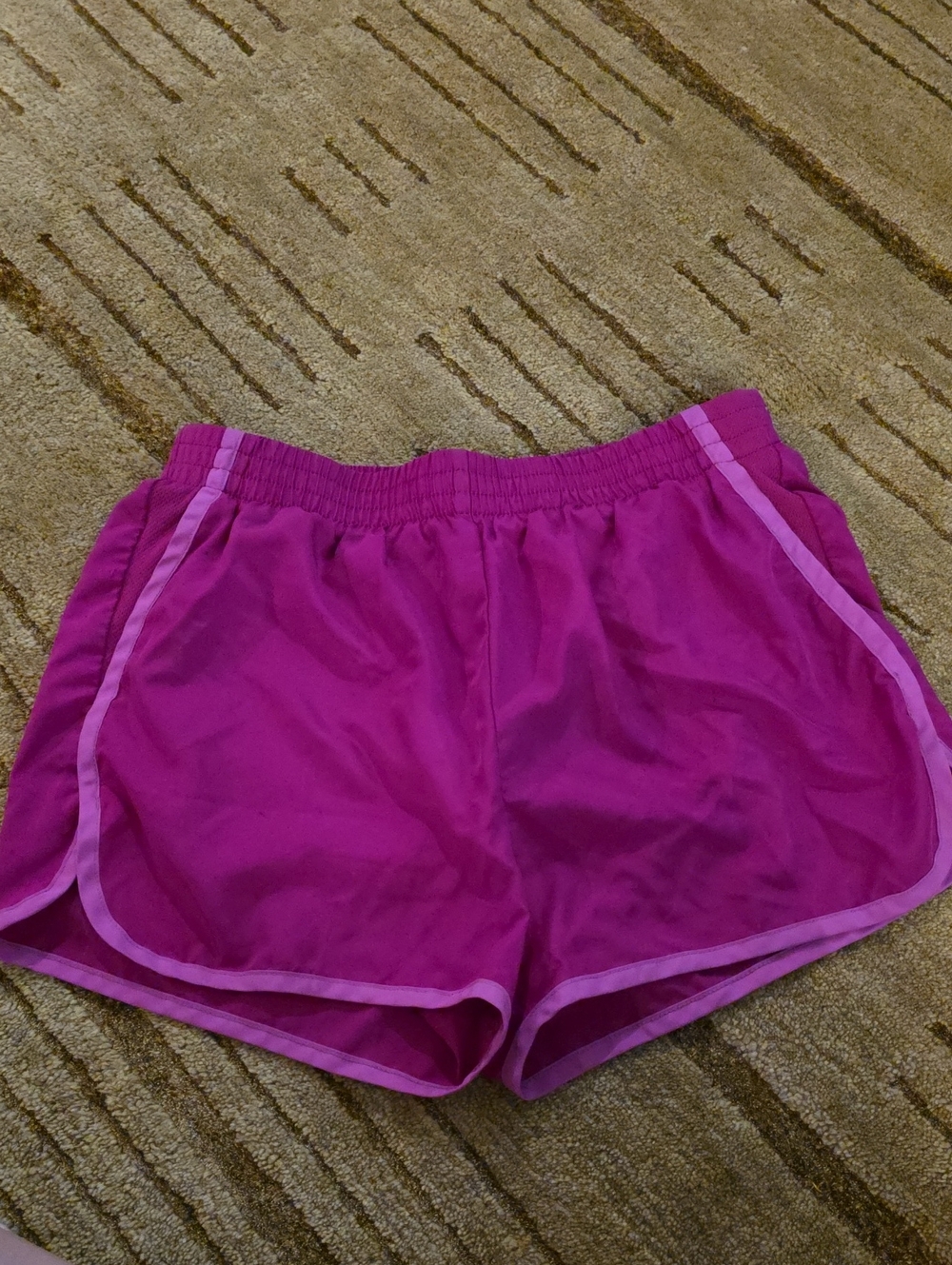 5/25 Champion Girls's Fuchsia Athletic Shorts with Light Pink Trim Size 14-16..